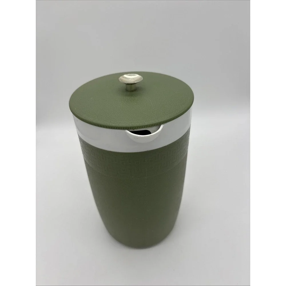 Mid Century Modern Therm O‎ Ware Avocado Green Matching Pitcher And Ice Bucket